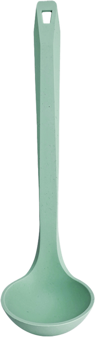 mama cook 媽媽廚 八角柄全矽膠湯勺, 1個, 綠色