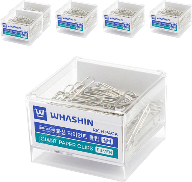 WHASHIN 巨無霸迴紋針 Rich Pack, 6個, 1個裝