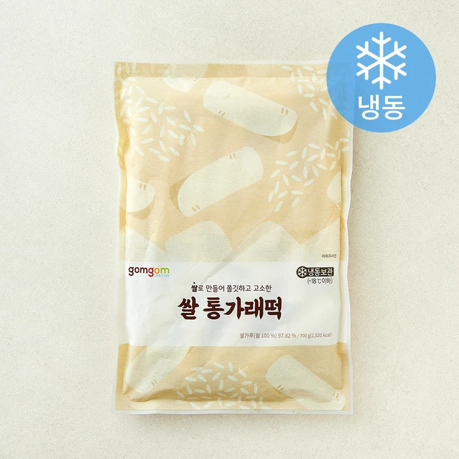 곰곰 쌀 통가래떡 (냉동), 700g, 1개, 1개입 - 쿠팡