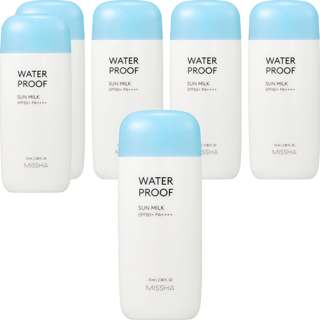 미샤 올 어라운드 세이프 블록 워터프루프 선 밀크 SPF50+ PA++++, 70ml, 6개