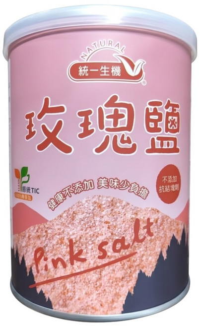 統一生機 玫瑰鹽, 600g, 1罐