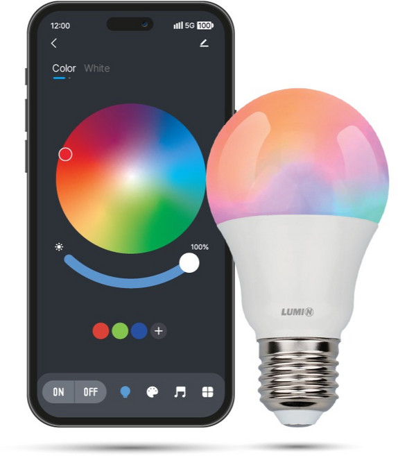 루미앤 비컨 스마트 IOT 밝기조절 LED 전구 9W, 기타색, 1개