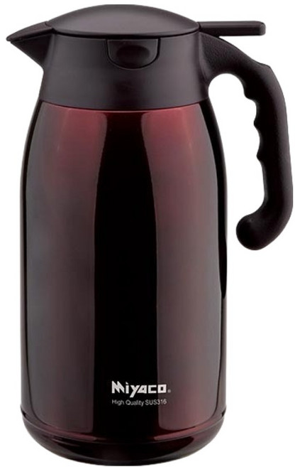 MiyAco 米雅可 316真空保溫壺, 紅色, 2L, 1個