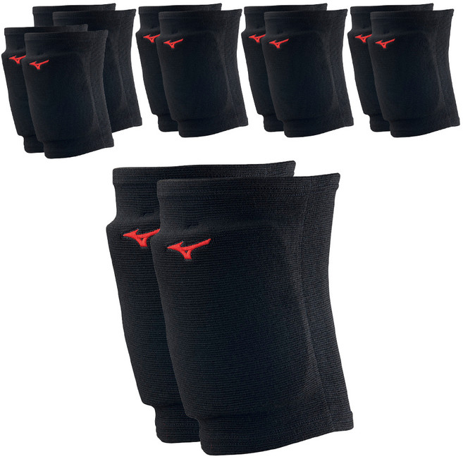 Mizuno 美津濃 成人用護膝 排球護膝 黑紅 v2tyb08696 l, 6雙