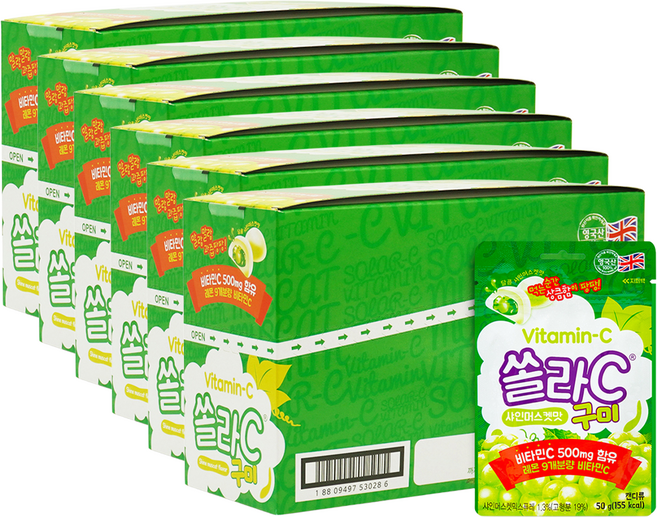 eundan 高麗銀丹 索拉C軟糖 麝香葡萄口味, 400g, 6個