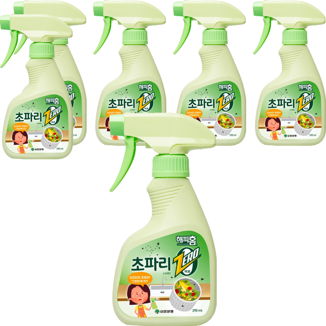 해피홈 초파리제로 스프레이, 290ml, 6개