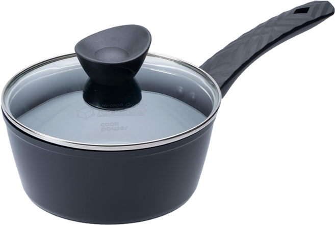 cook power 鍋寶 石墨烯藍鑽IH不沾鍋單柄湯鍋 含蓋 IH爐 電磁爐可用鍋, 藍色, 18cm, 1個