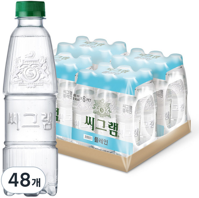 씨그램 플레인 무라벨, 350ml, 48개