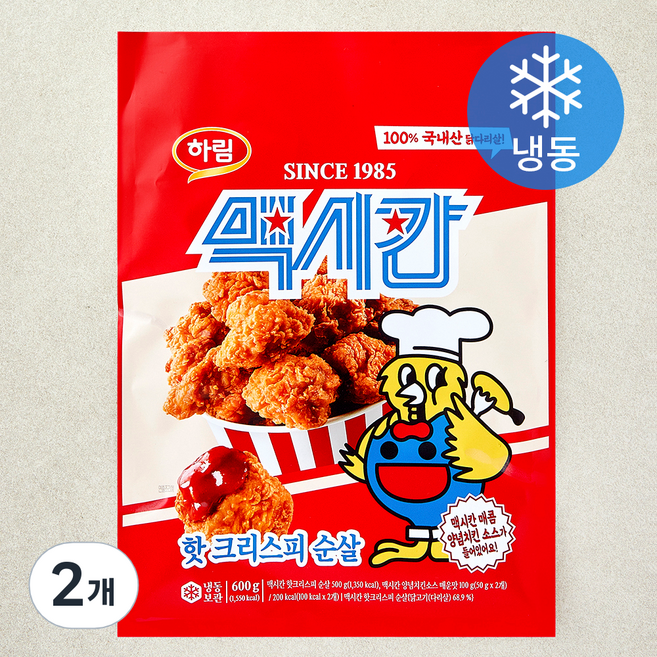 맥시칸 핫크리스피 순살 (냉동), 600g, 2개