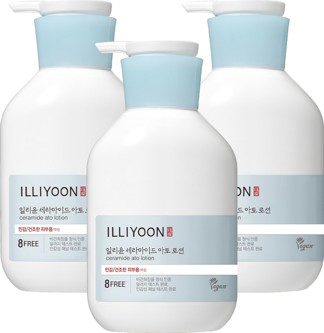 일리윤 세라마이드 아토로션 무향, 528ml, 3개