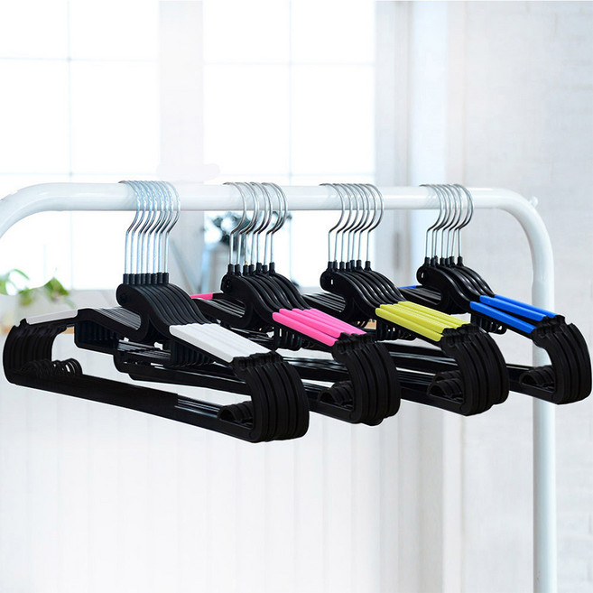 와이드 고리회전 논슬립 옷걸이, 화이트, 90개