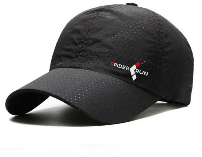 자외선 차단 런닝 모자, 블랙, 1개