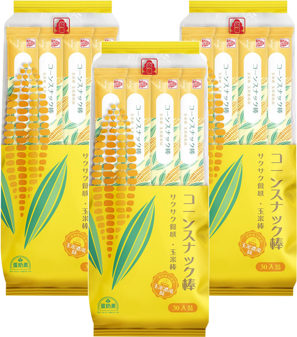 北田 玉米棒 玉米濃湯味, 210g, 3袋
