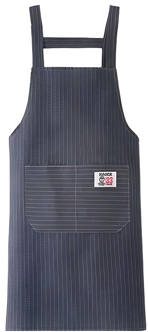 CofV 廚房咖啡廳用棉質布料圍裙, 1個, 深灰色