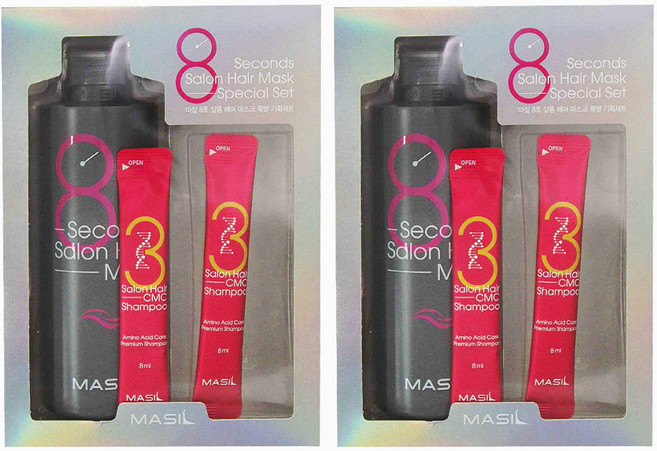 MASIL 髮膜 350ml + 洗髮精 8ml 2包套組, 366ml, 2組