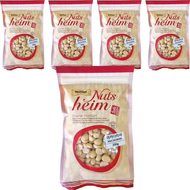 웰넛 자연두레 마카다미아, 200g, 5개