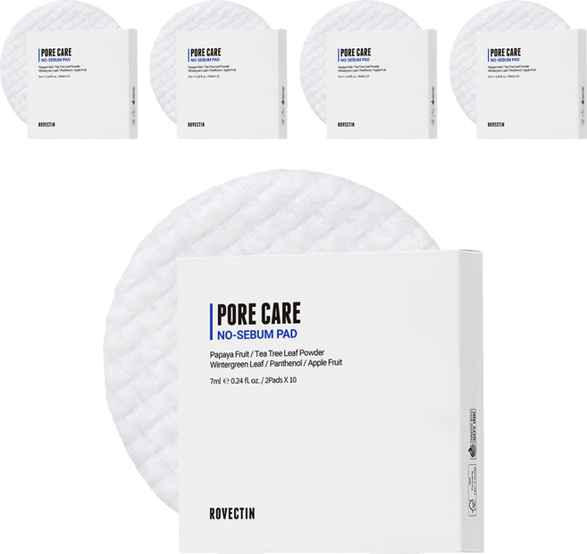 ROVECTIN 毛孔護理 控油毛孔棉片 180ml, 5個, 20入