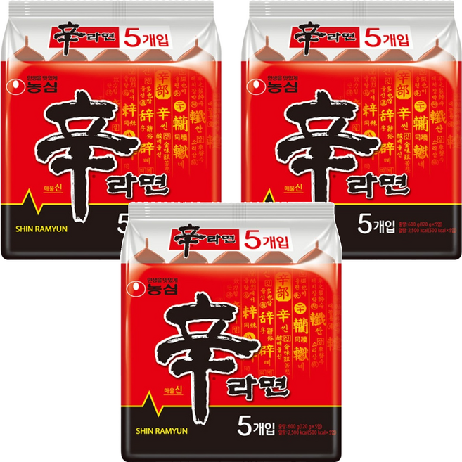 NONGSHIM 農心 韓國境內版 辛拉麵 120g, 15包