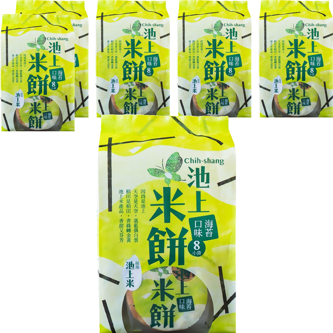 池上鄉農會 池上米餅 海苔口味, 136g, 6袋
