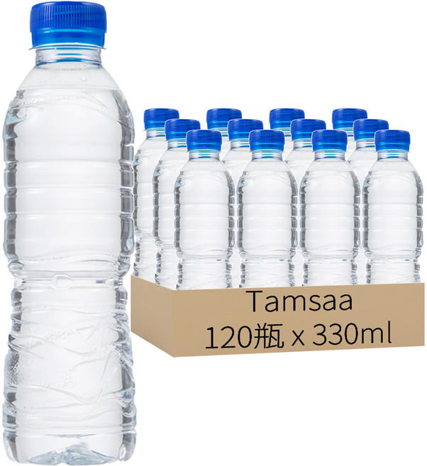 Tamsaa 無標籤天然水, 330ml, 120瓶