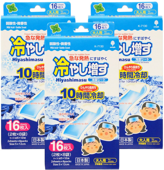 노보핀 코쿠보 열냉각시트 어린이용 민트향 16개입 5 x 12 cm, 3개