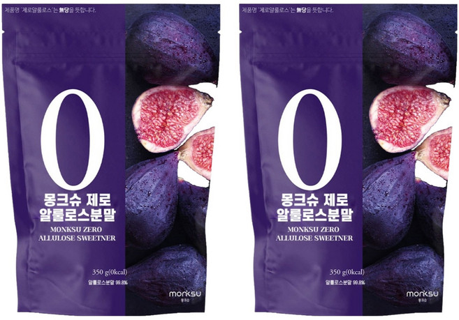 monksu 零卡阿洛酮糖粉末, 2個, 350g
