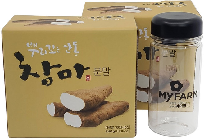 뿌리깊은 안동 참마분말 스틱형 + PET마이보틀, 240g, 2개