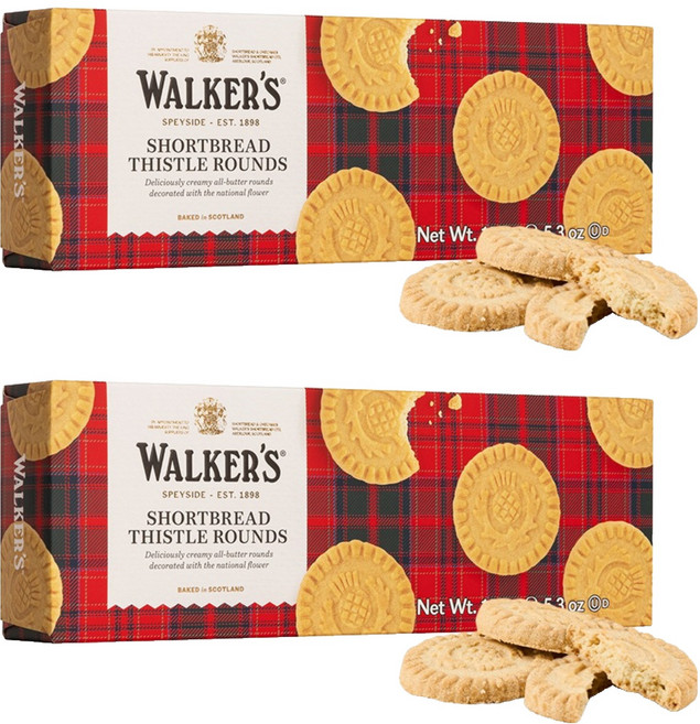 워커스 쇼트브레드 라운드 버터쿠키, 150g, 2개