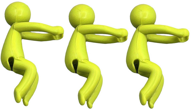 온업 식물 고정 꽃병 장식 피규어 라임, 3개