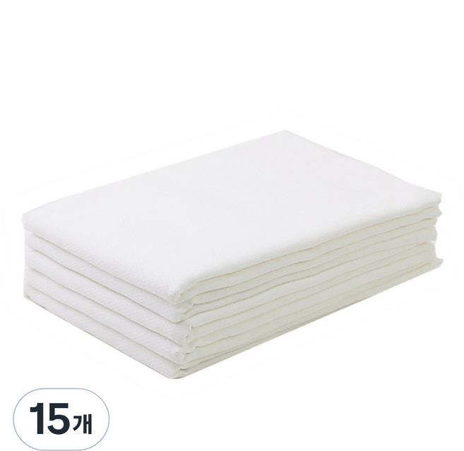 베이비베어 웰빙 사각 천 기저귀, 무지, 15개