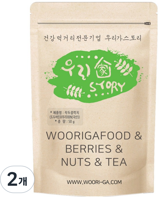 우리가스토리 작두콩깍지차, 50g, 1개입, 2개
