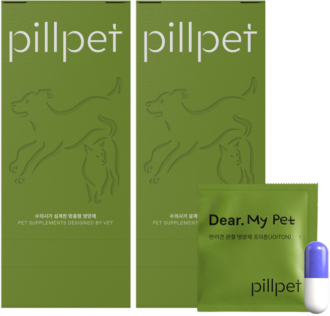 필펫 강아지 조이튼 영양제, 2개, 뼈/관절강화, 30정