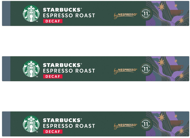 스타벅스 디카프 에스프레소 로스트 네스프레소 캡슐커피, 5.7g, 10개입, 3개