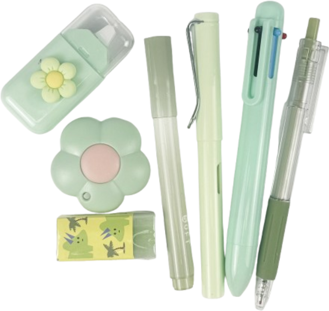 일상속반짝 학용품 7종 세트, 그린, 1세트