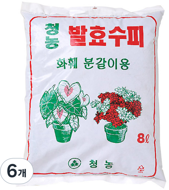 발효수피 비료 8L, 혼합색상, 6개