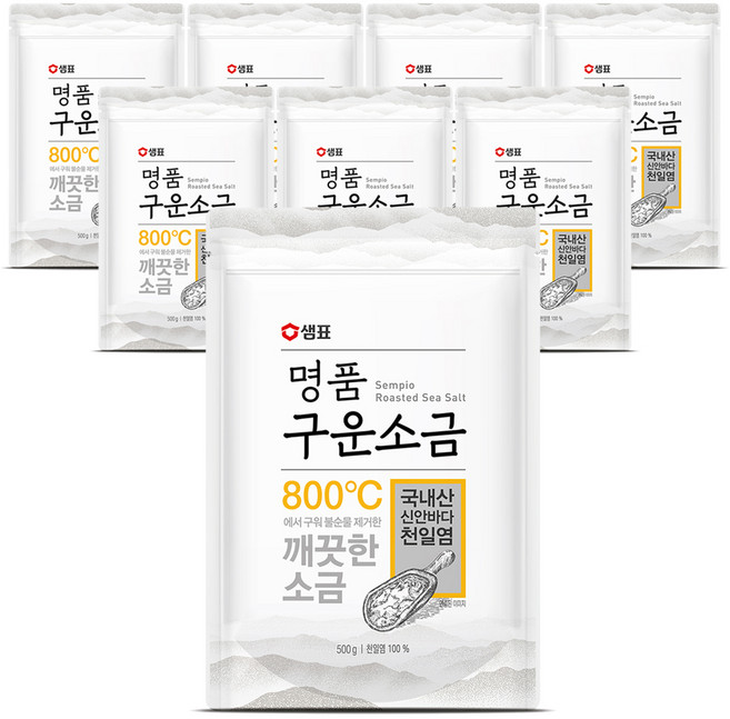 샘표 명품 구운소금, 500g, 8개