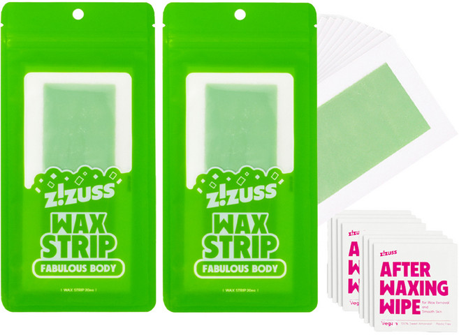 지저쓰 왁스스트립 20p 70g + 피니싱 와이프 4p 팔/다리용, 2세트