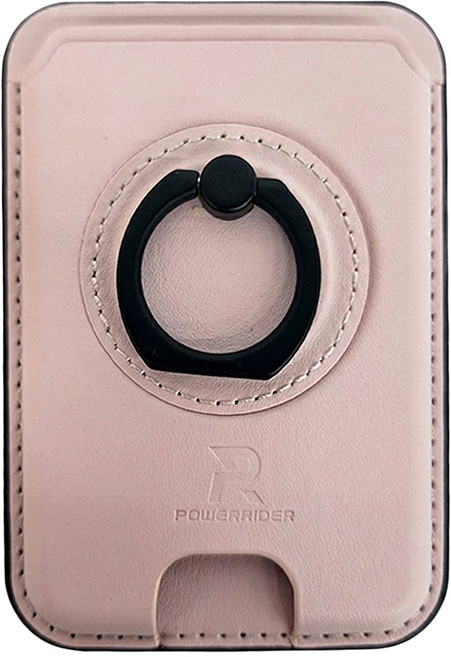 POWERRIDER B2 MagSafe 磁吸指環卡套 93.5 x 64.9 x 12mm, 粉色, 1個