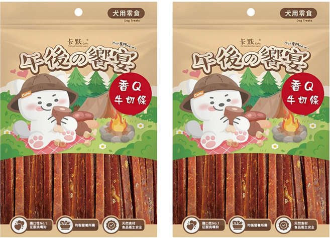 CaMo 卡默 狗零食, 香Q牛切條, 100g, 2包