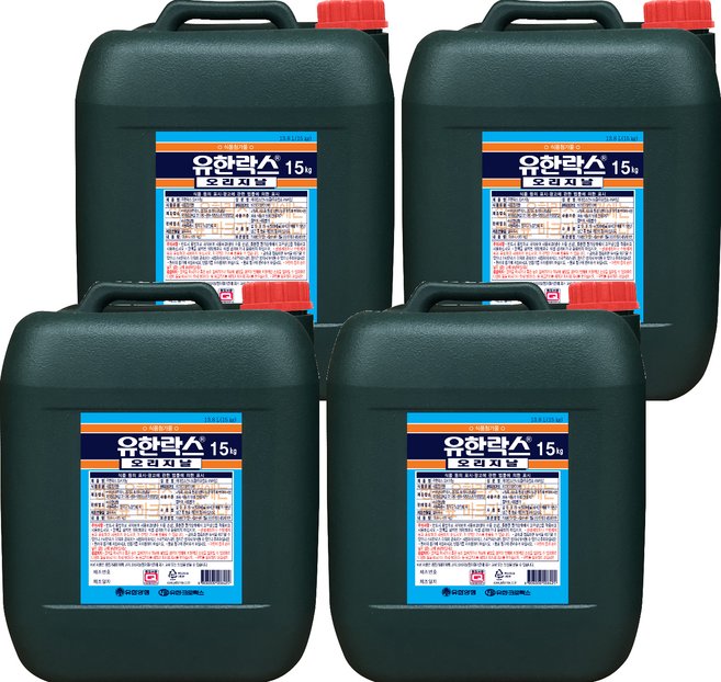 유한락스 오리지날, 15kg, 4개
