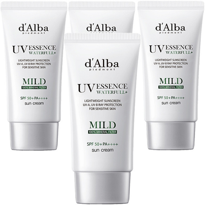 달바 워터풀 마일드 선크림 SPF50+ PA++++, 50ml, 4개