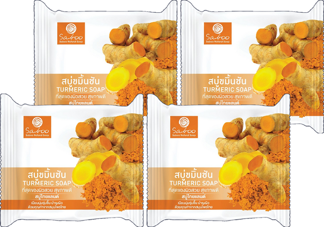 Saboo 草本手工皂 薑黃, 100g, 4個