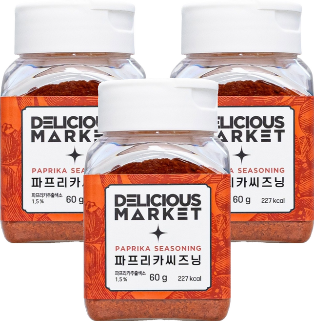 딜리셔스마켓 파프리카 시즈닝, 60g, 3개