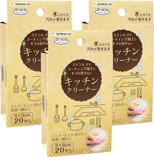 SANKO 廚房菜瓜布, 20片, 3盒