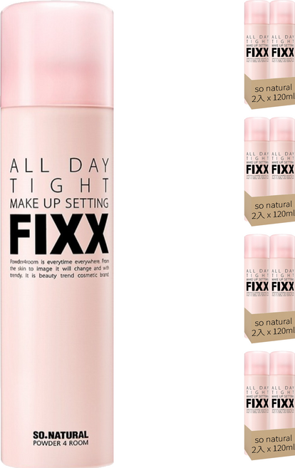 so natural 台灣公司貨 FIXX 定妝噴霧, 8瓶, 120ml