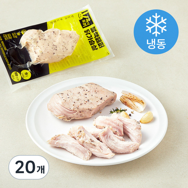 육식토끼 블랙페퍼 닭가슴살 (냉동), 100g, 20개, 1개입