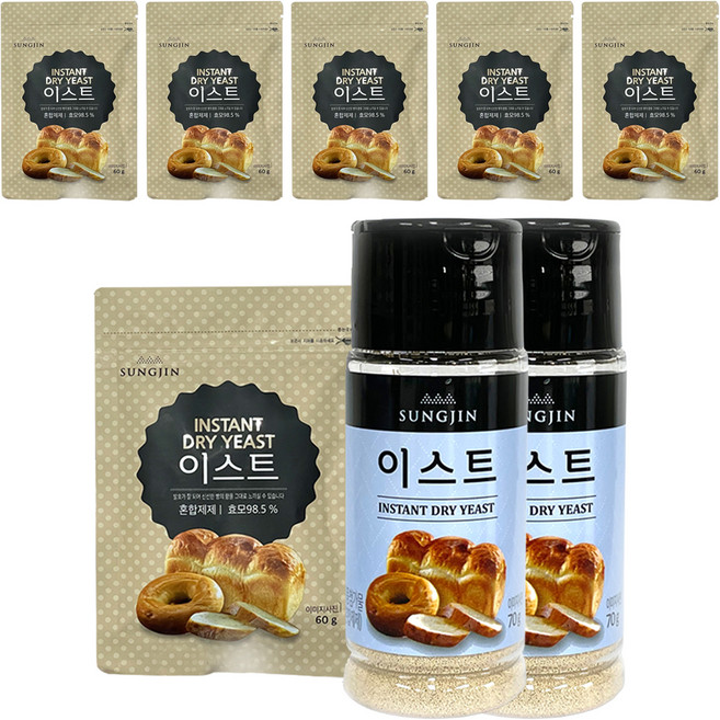 Sungjin 酵母容器型 70g + 拉鍊型 60g x 3p set, 2組