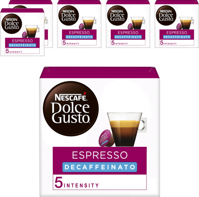NESCAFE 雀巢咖啡 Dolce Gusto 多趣酷思 義式濃縮咖啡膠囊 低咖啡因, 5.5g, 16個裝, 6組