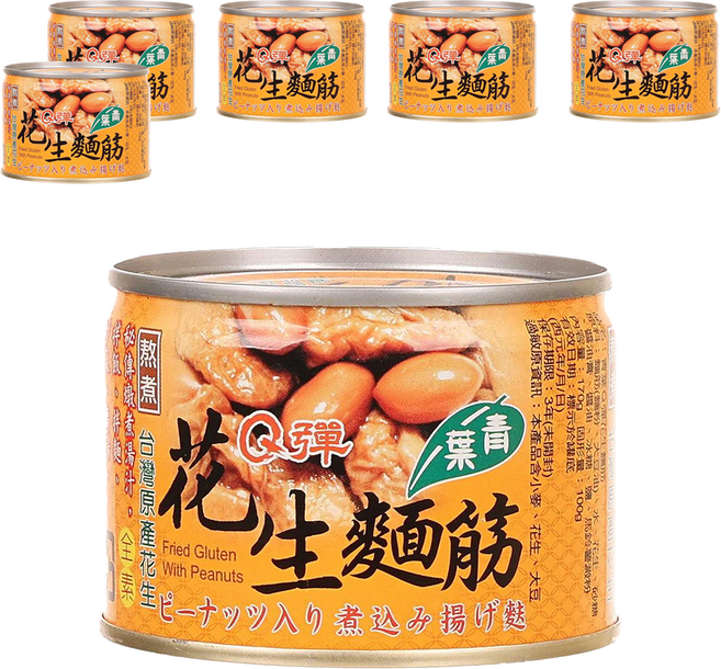 青葉 q彈花生麵筋, 170g, 6罐