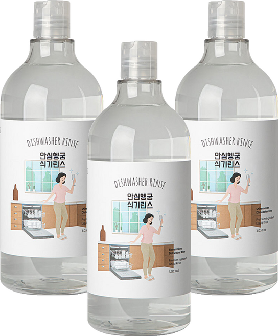 샤인메이커스 안심헹굼 식기세척기 린스, 1L, 3개